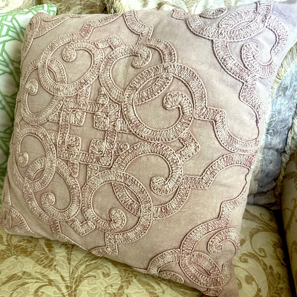 New. Pottery Barn Pillow Case and Insert, lavender color